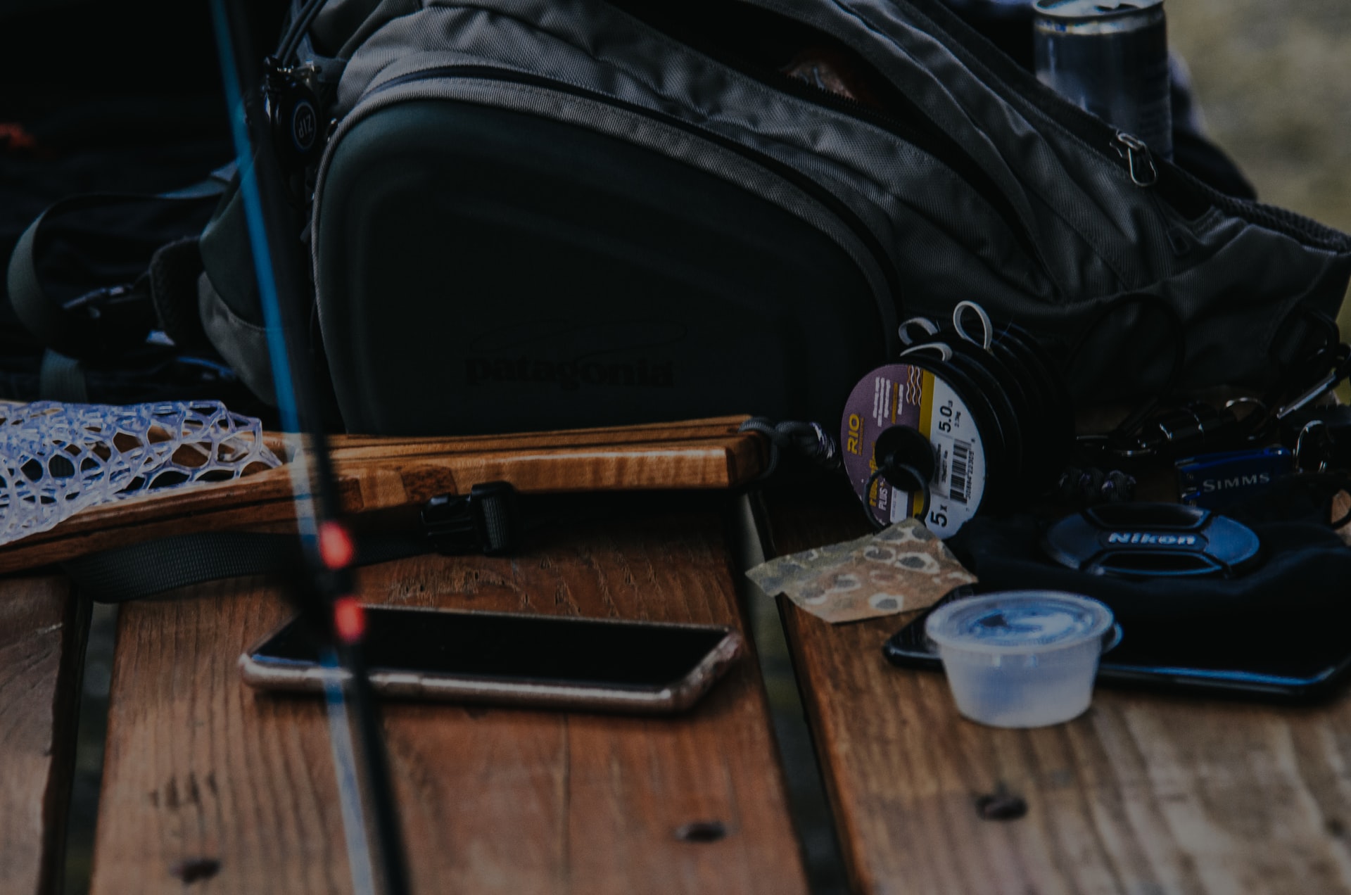 packed fishing bag