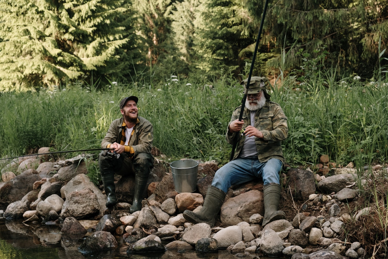 men fishing