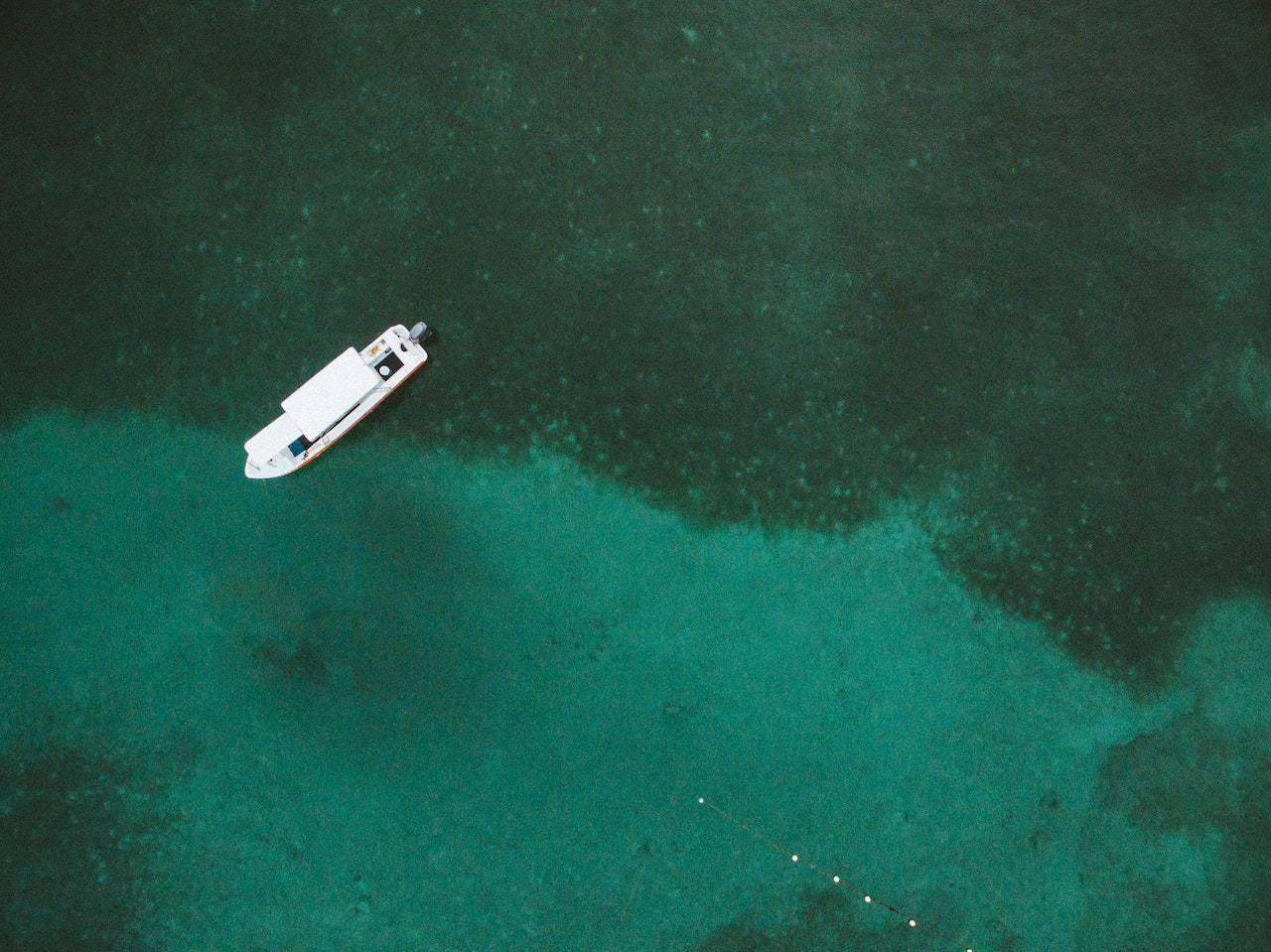 white boat at sea