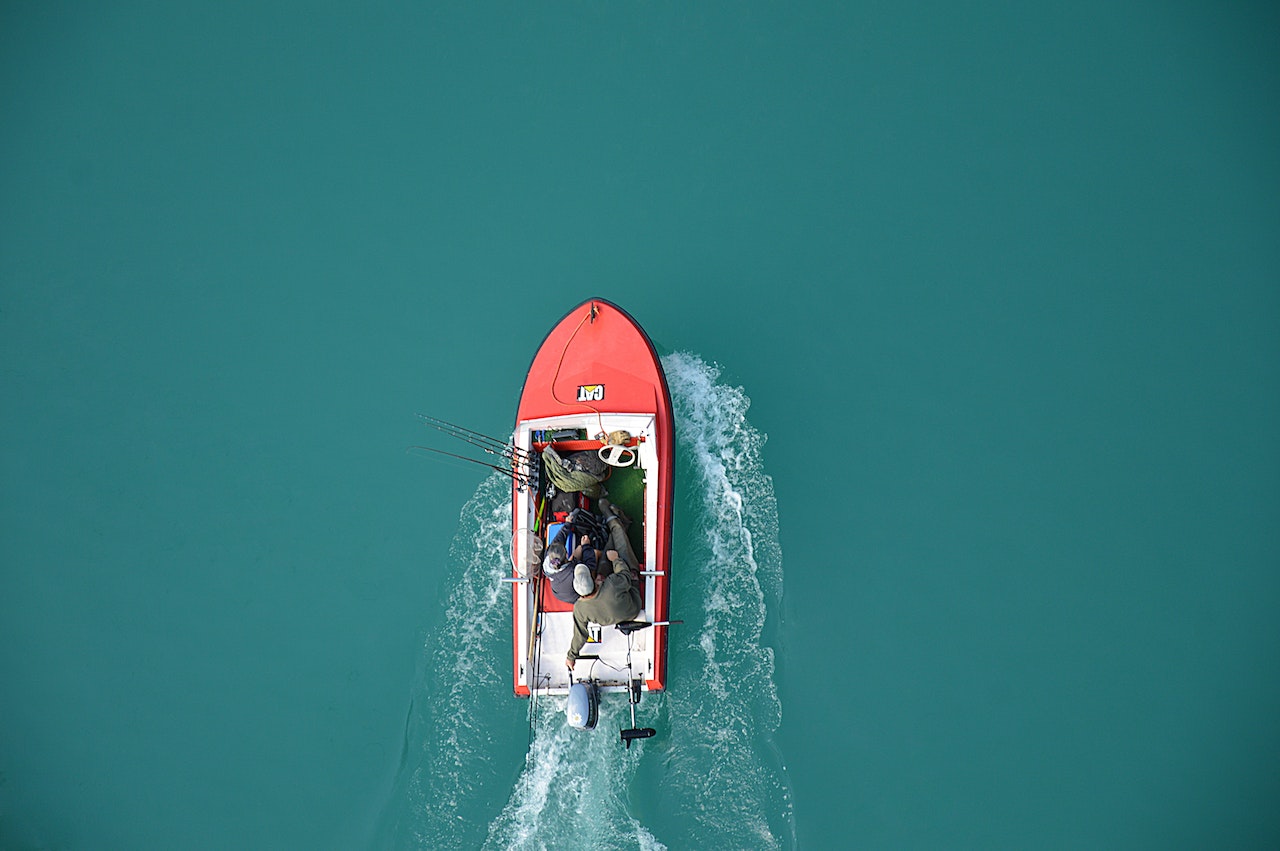 fishing boat out at sea