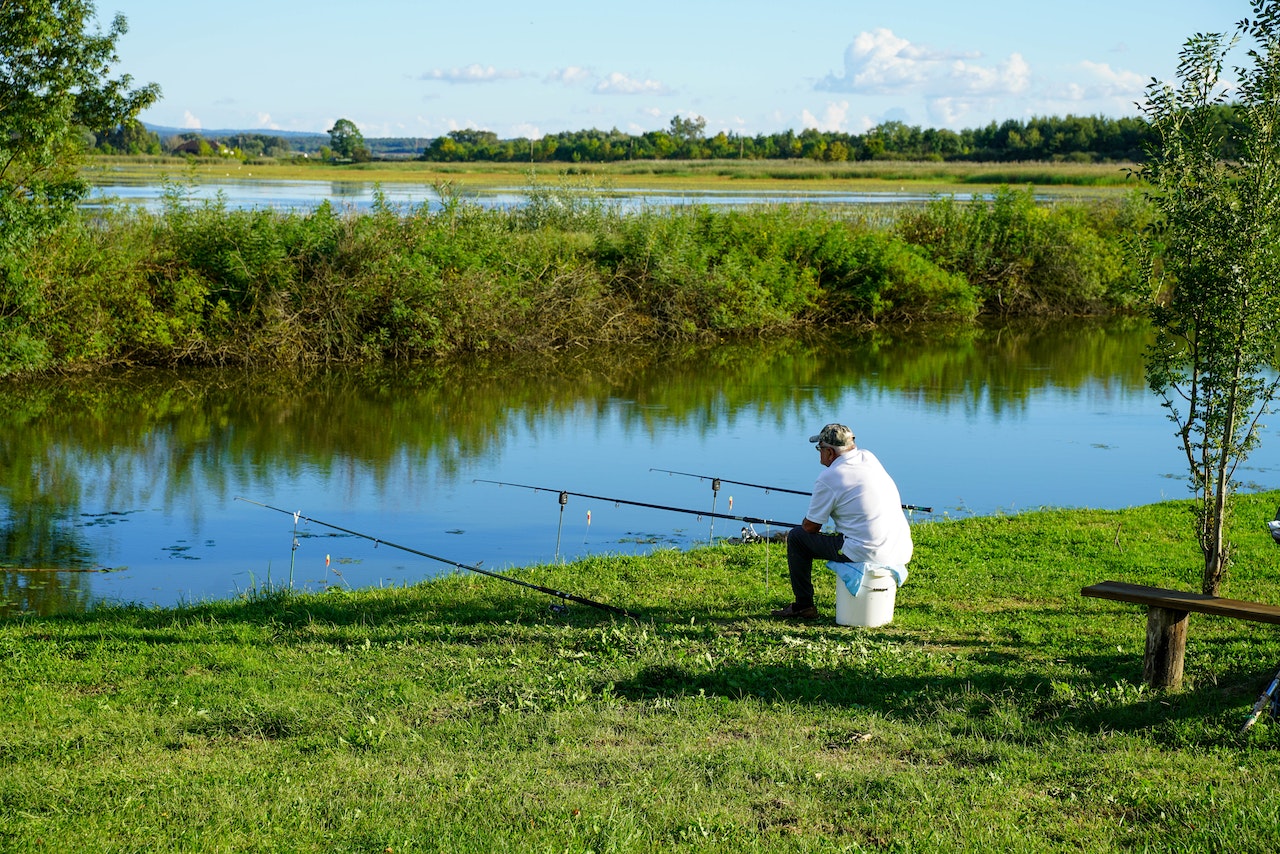 fisherman waiting for a catch