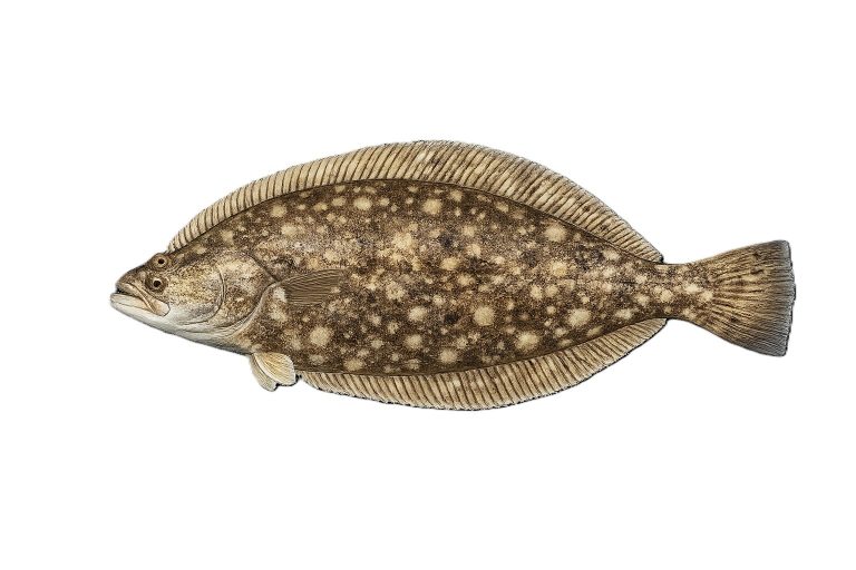 Southern flounder illustration
