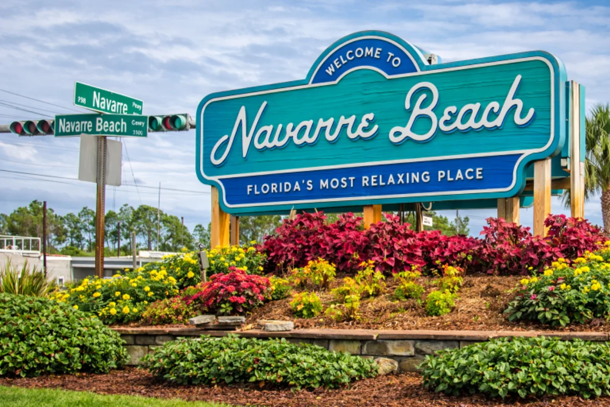 Navarre Beach welcome sign